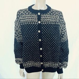 HUSFLIDEN,BERGEN HANDKNITTED Wool Cardigan